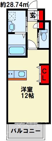 アクシオ三萩野II（地番表示）の間取り