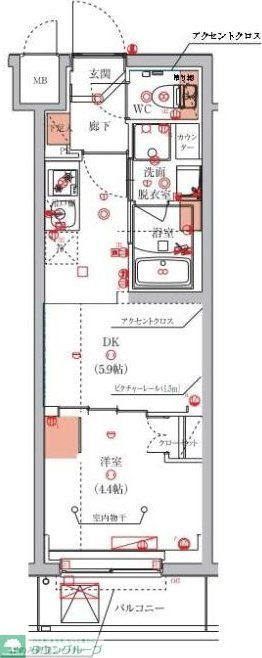 ハーモニーレジデンス東京八広ザ・スプレッドの間取り