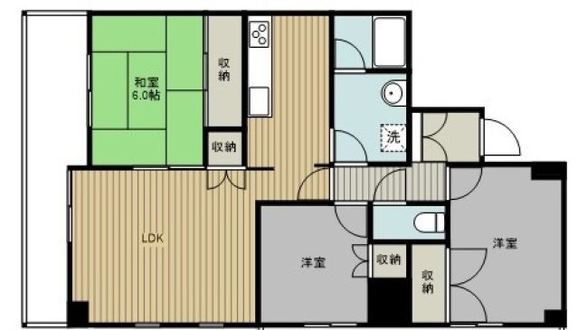 川口市芝塚原のマンションの間取り