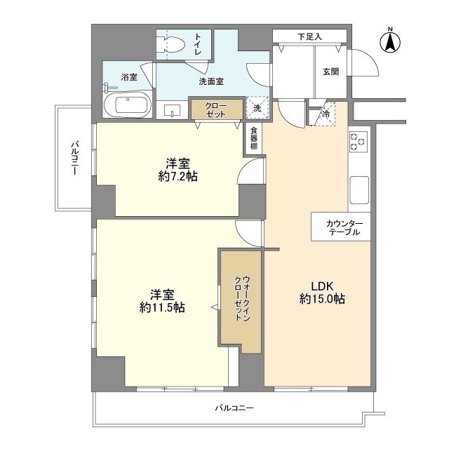 恒陽マンシヨンの間取り