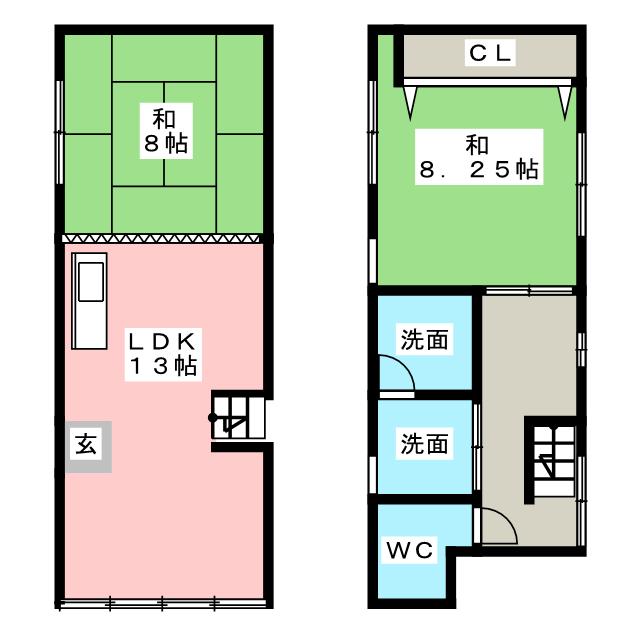 板谷マンションの間取り