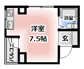 寝屋川市萱島東のマンションの間取り