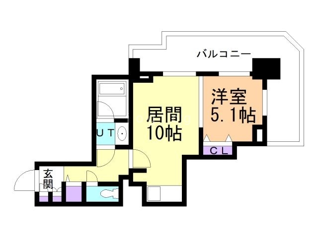 札幌市中央区南九条西のマンションの間取り