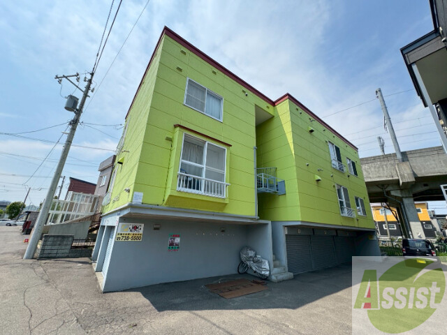 建物外観　札幌市北区新川１条「サンタペルシェ２」