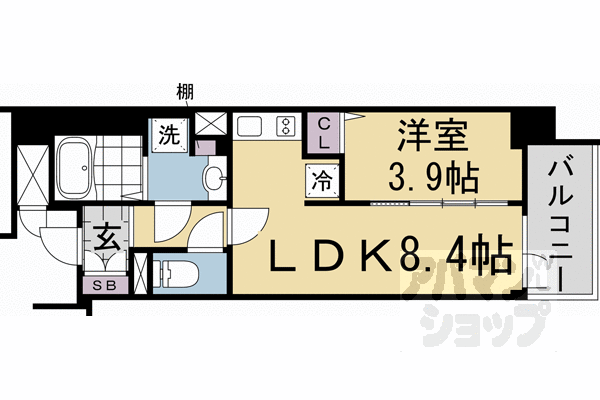 アクアプレイス京都千本丸太町の間取り写真
