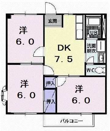 山陽電鉄本線 浜の宮駅 徒歩25分 2階建 築33年の間取り写真