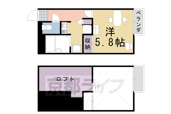 阪急京都線 桂駅 徒歩32分 2階建 築23年の間取り写真