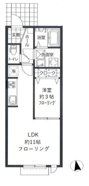 桜のある家の間取り写真