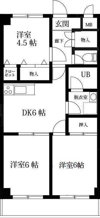 コーポラス宮下の間取り