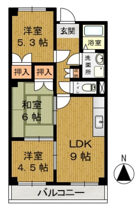 杉山マンションの間取り