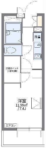 【レオパレスフォンテーヌ高松の間取り】