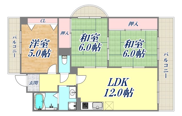 エスペーロ伊丹西の間取り