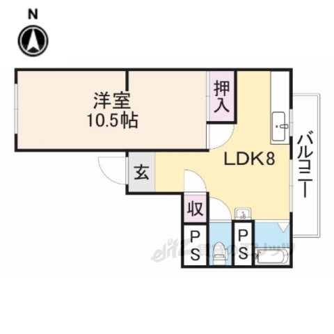 寝屋川市成田西町のマンションの間取り