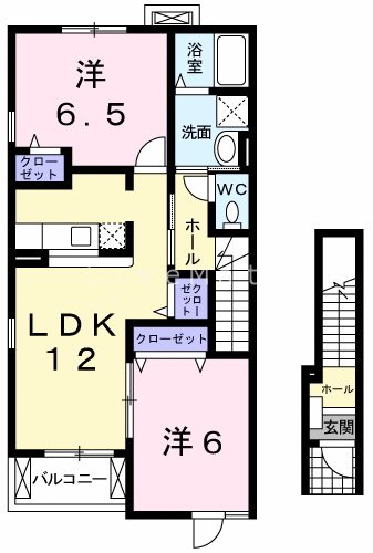 シャトー・シモハタ１の間取り