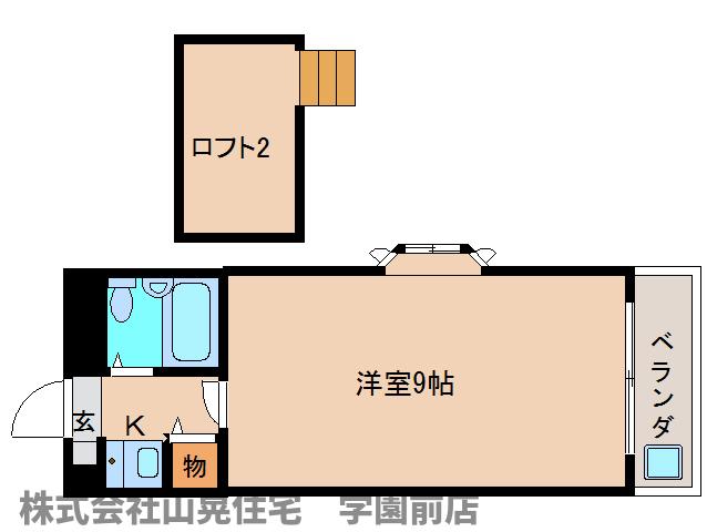 奈良市富雄元町のマンションの間取り