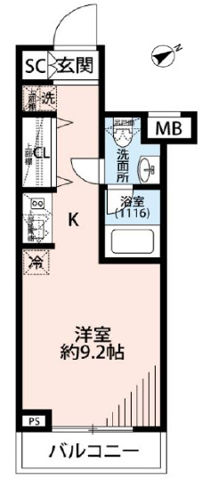 プレール・ドゥーク方南町の間取り