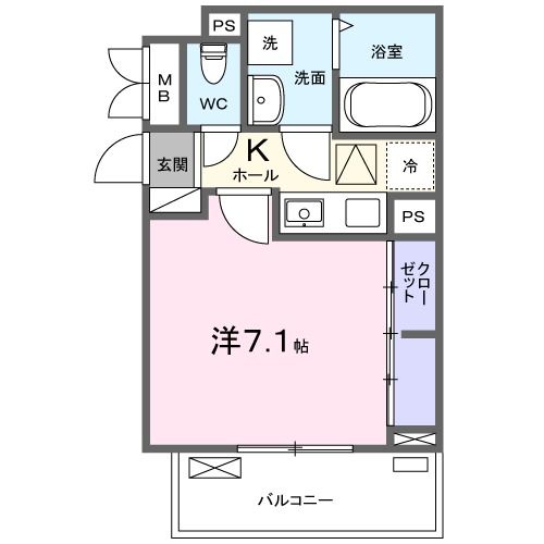 堺市北区金岡町のアパートの間取り