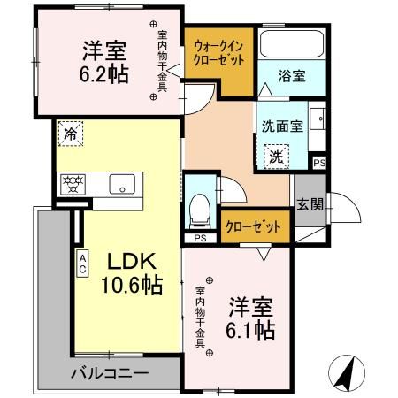 プール　リアンの間取り