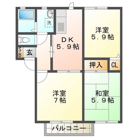 プレミールきよみず　Ａの間取り