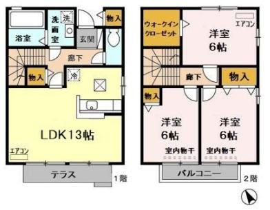 カーサフロレスタＣの間取り