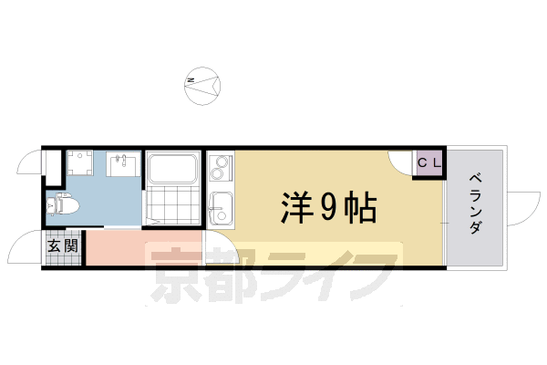 京都市伏見区新町５丁目のアパートの間取り