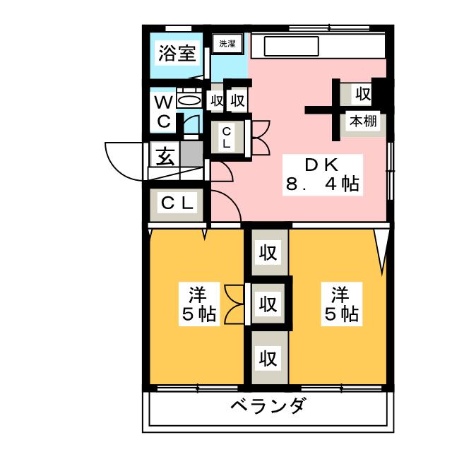 オリエンタルハイツ鶴舞の間取り