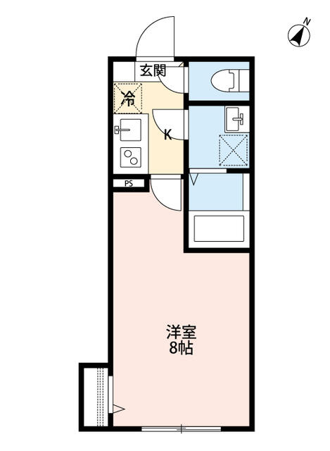 松戸市緑ケ丘のアパートの間取り