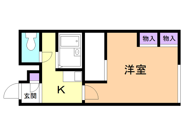 苫小牧市桜木町のアパートの間取り