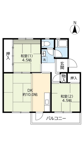 ＵＲ平城第一の間取り