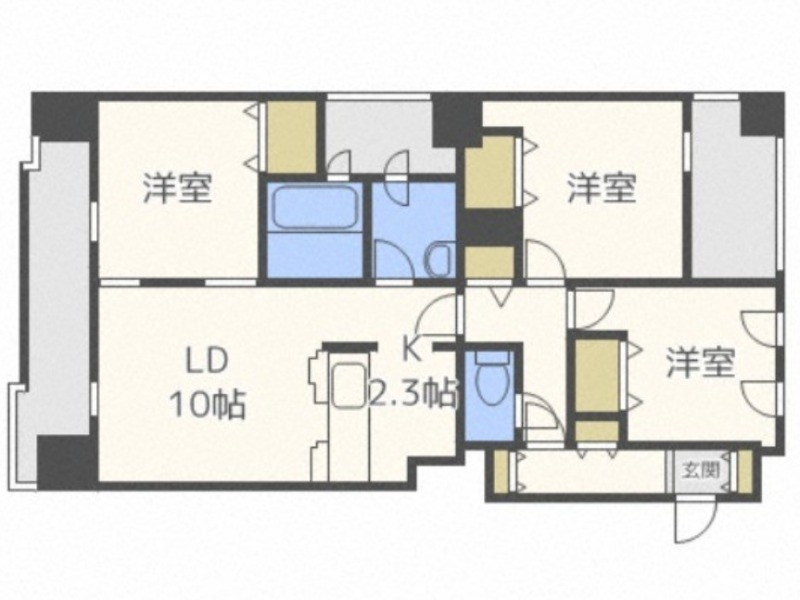 モデナ山鼻の間取り