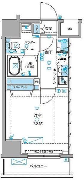 ジェノヴィア浅草IIIグリーンヴェールの間取り