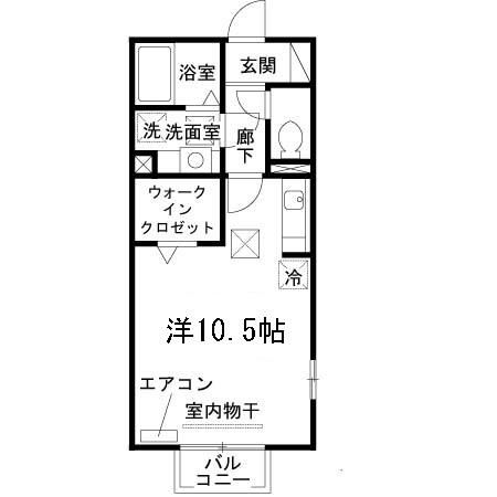 和歌山市木ノ本のアパートの間取り