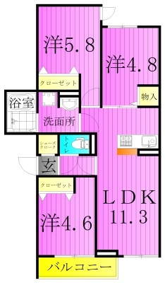 グラナーデ興野の間取り