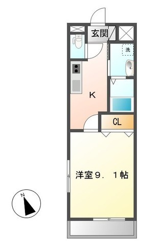 津市八町のアパートの間取り