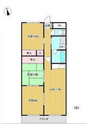 白本マンションの間取り