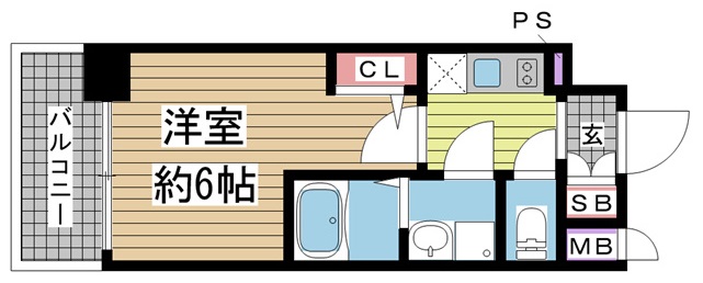 エスリード神戸兵庫駅アクアヴィラの間取り