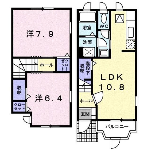 プランタンＫ２の間取り