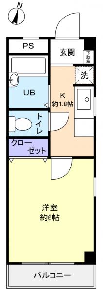 滝不動駅前Ｓ.Ｋ.ハイツの間取り