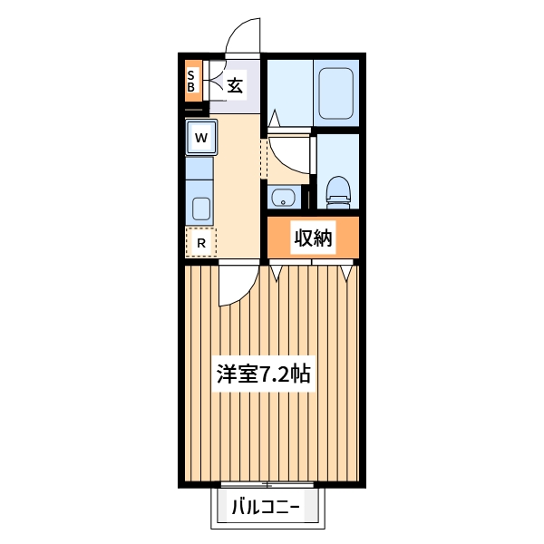 八王子市大谷町のアパートの間取り