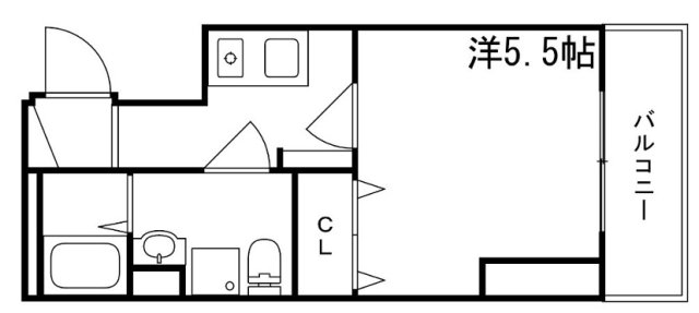 姫路市東雲町のアパートの間取り