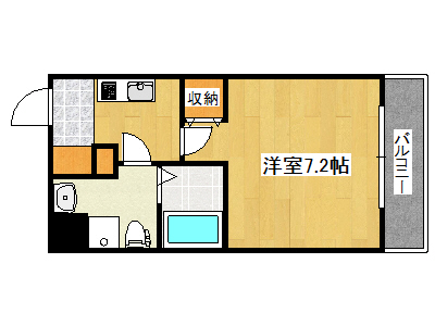 神戸市灘区記田町のマンションの間取り