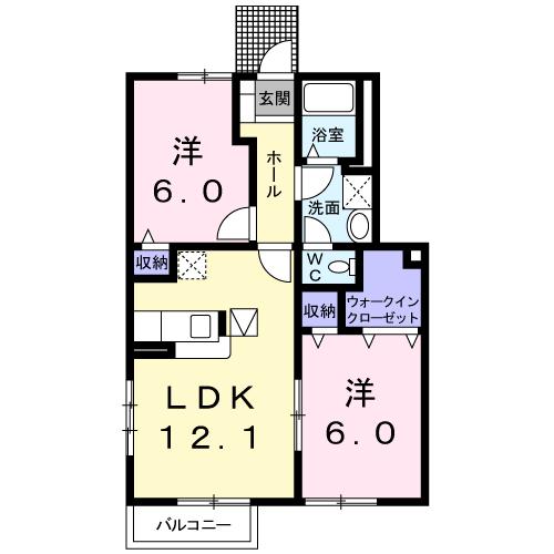 スウィートガーデン　Ａの間取り