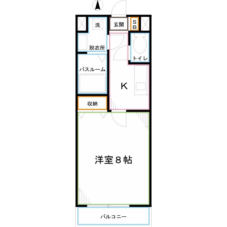 【国立市中のマンションの間取り】