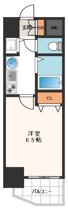 プレサンス難波リバーオアシスの間取り