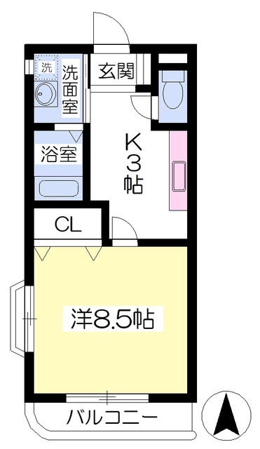 コスモス弐番館の間取り