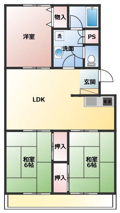 サンリーブハイツの間取り