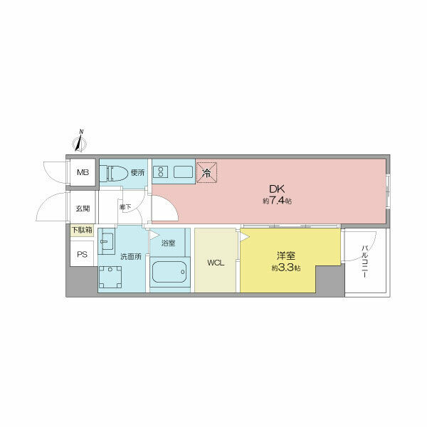 名古屋市昭和区白金のマンションの間取り