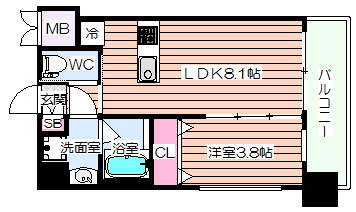 ディームス御幣島の間取り