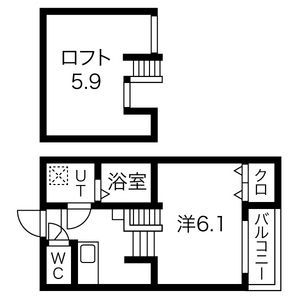 名古屋市北区杉村のアパートの間取り