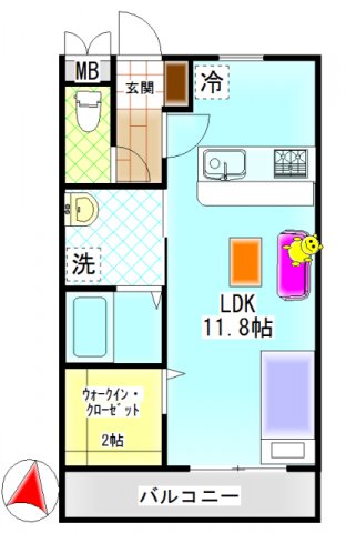 ウィステリアＡの間取り